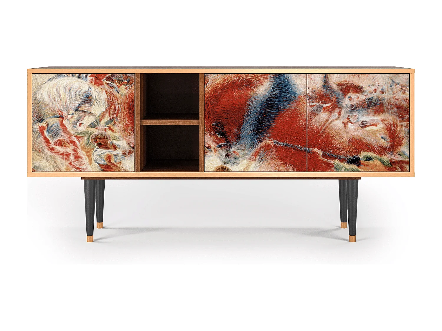 TV-meubel - 150х69х41 cm - T5 - The City Rises, Walnoot