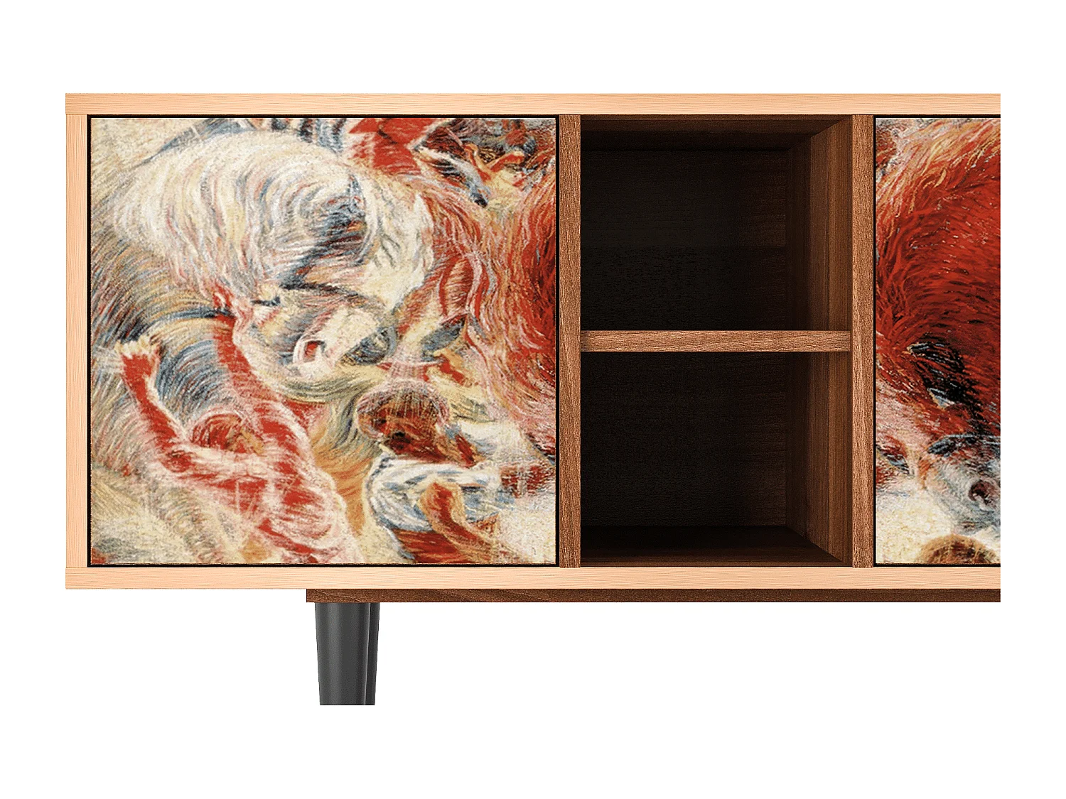 TV-meubel - 150х69х41 cm - T5 - The City Rises, Walnoot