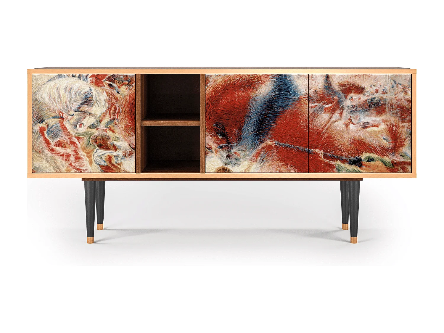 Meuble TV - 150х69х41 cm - T5 - The City Rises, Noyer