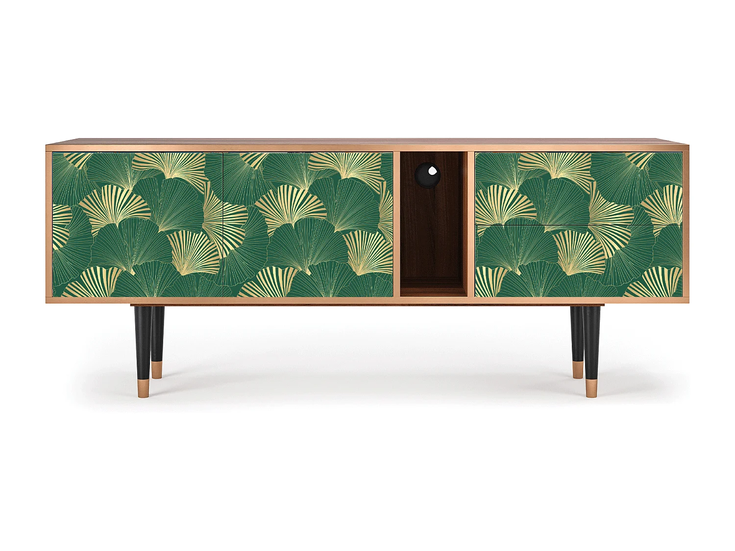 Meuble TV - 170х69х48 cm - T1 - Gold Ginkgo, Noyer