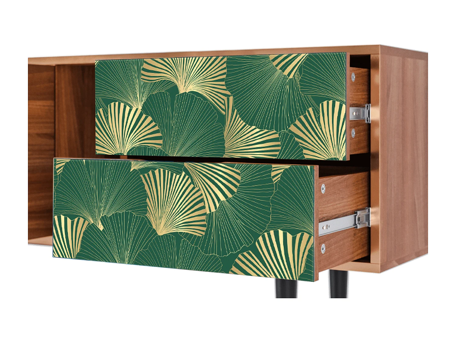 Meuble TV - 170х69х48 cm - T1 - Gold Ginkgo, Noyer