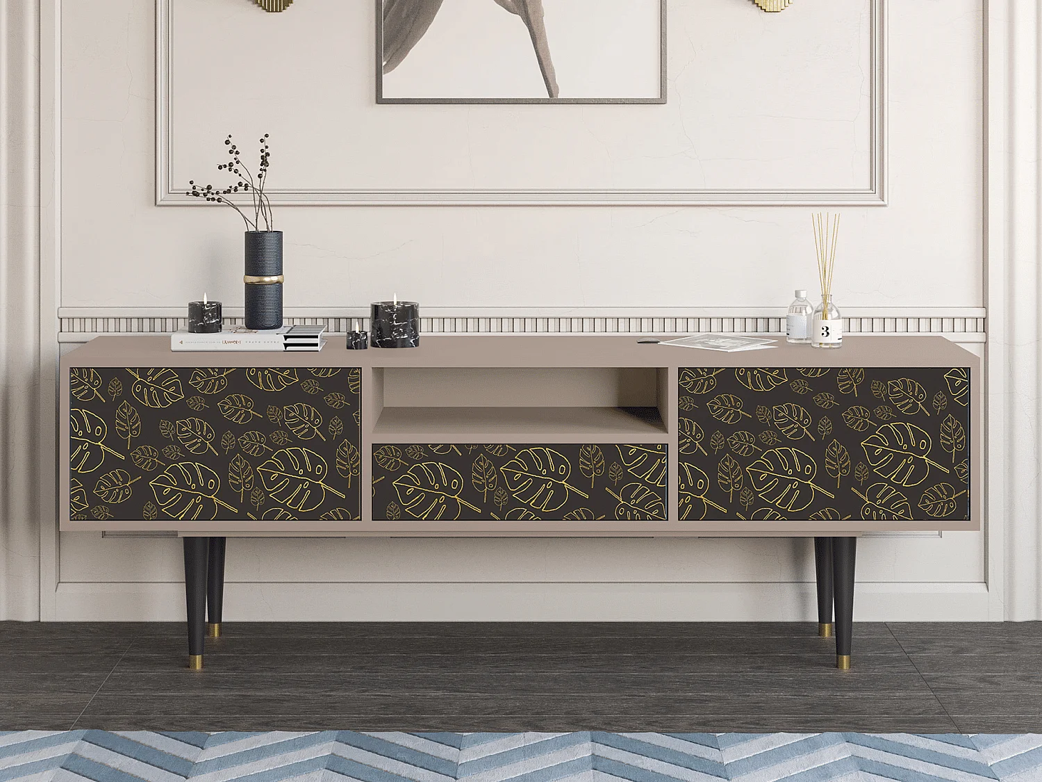 TV-Möbel - 170х59х41 cm - T6 - Fall Of The Leaves, Latte