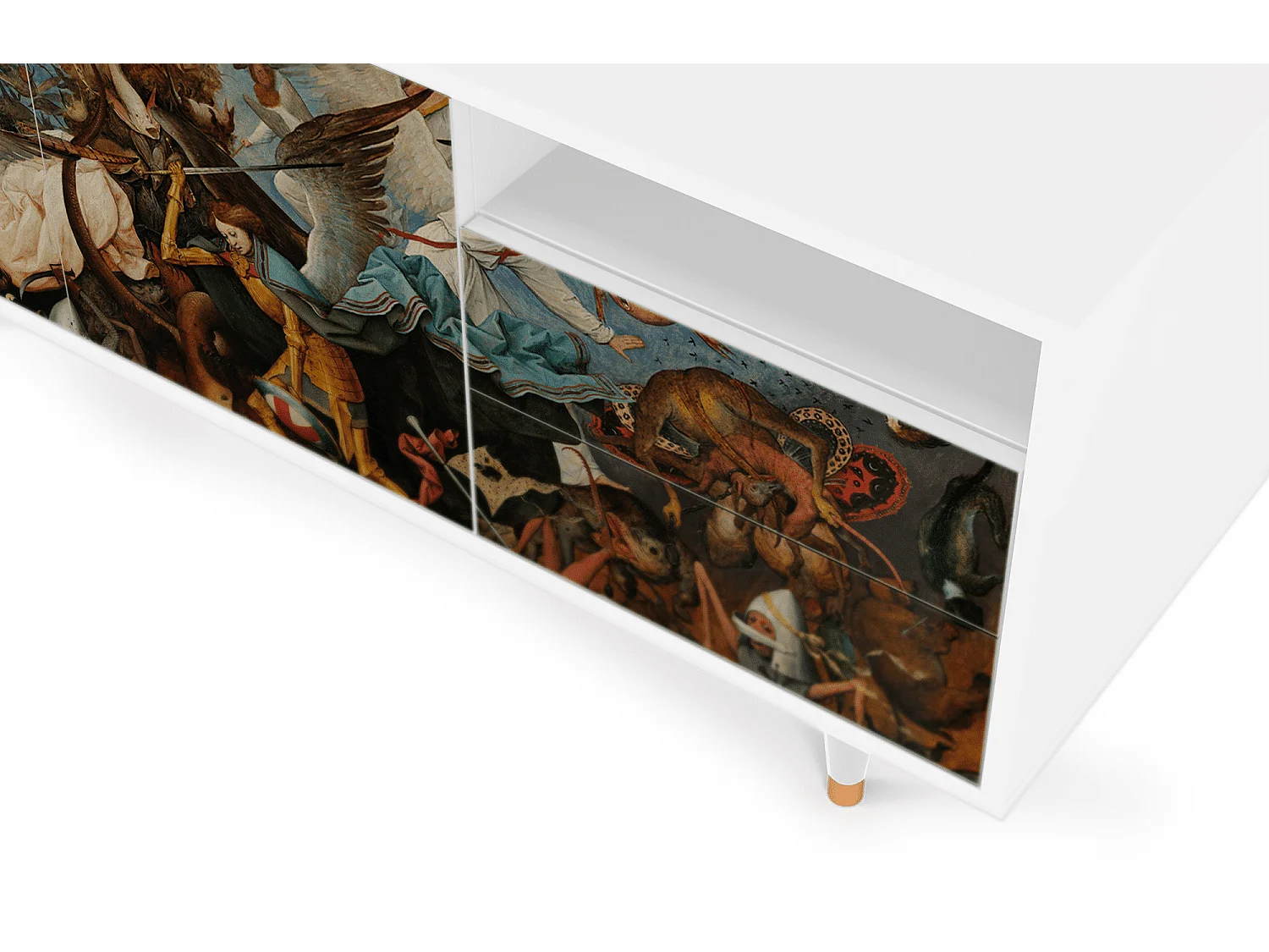 TV-Möbel - 125х56х41 cm - T7 - The Fall, Weiß