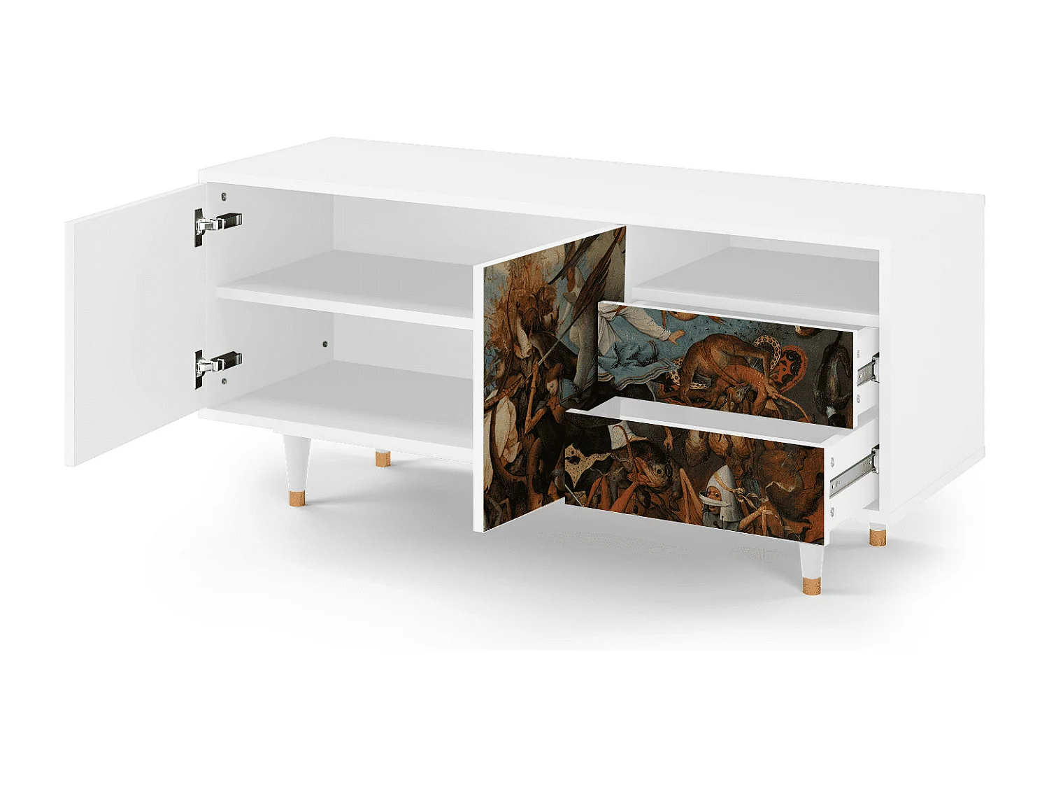 TV-Möbel - 125х56х41 cm - T7 - The Fall, Weiß