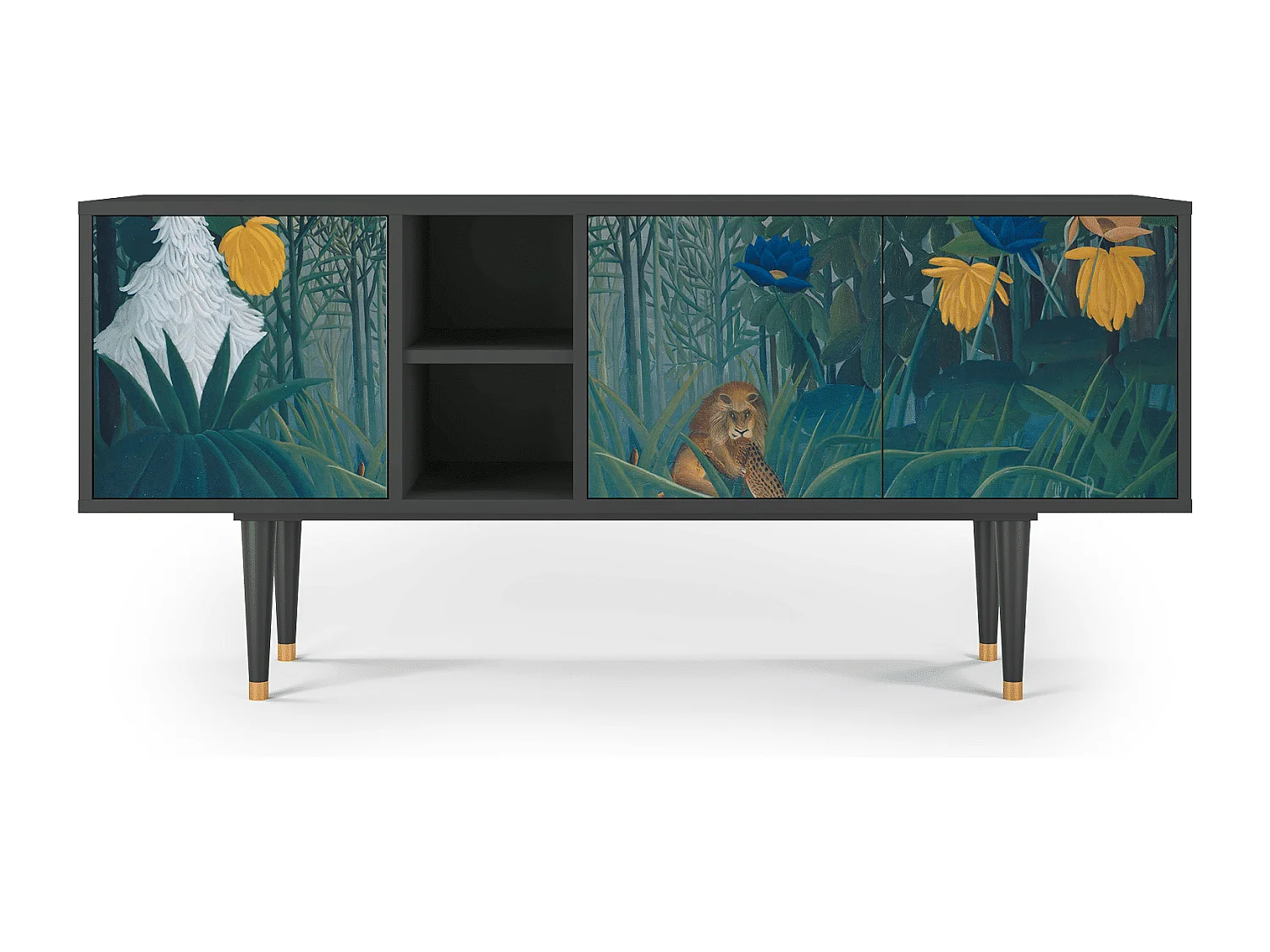 Meuble TV - 150х69х41 cm - T5 - The Repast of the Lion, Anthracite