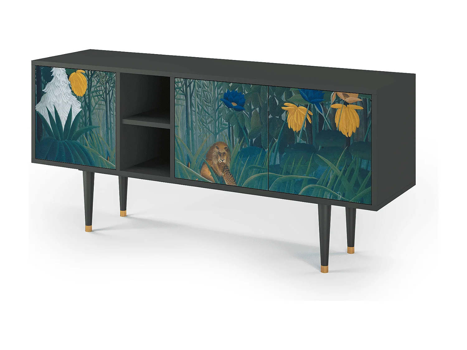 Meuble TV - 150х69х41 cm - T5 - The Repast of the Lion, Anthracite