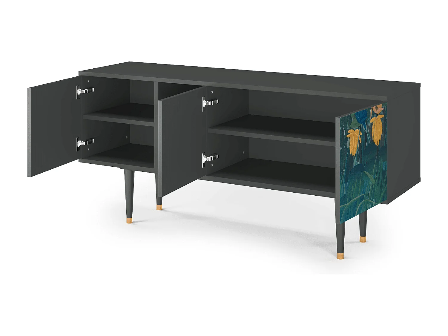 Meuble TV - 150х69х41 cm - T5 - The Repast of the Lion, Anthracite
