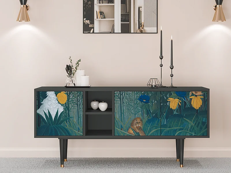 TV-meubel - 150х69х41 cm - T5 - The Repast of the Lion, Antraciet