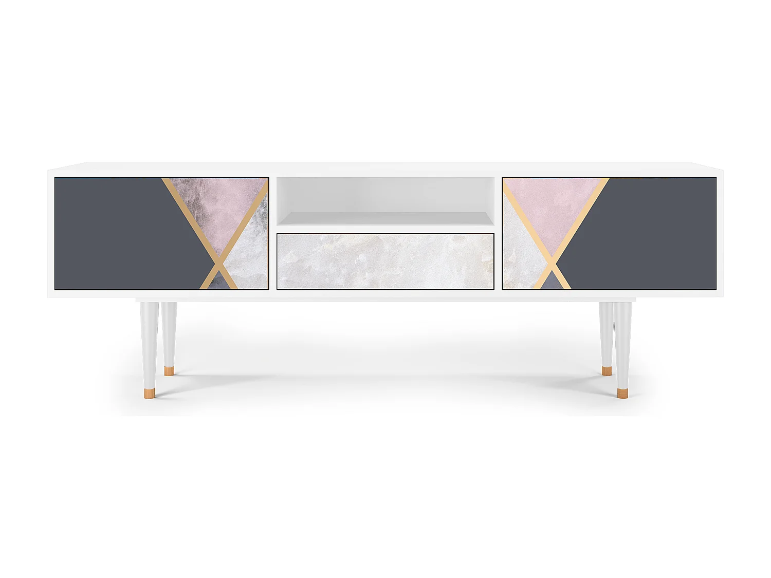 Meuble TV - 170х59х41 cm - T6 - Ideal Harmony, Blanc