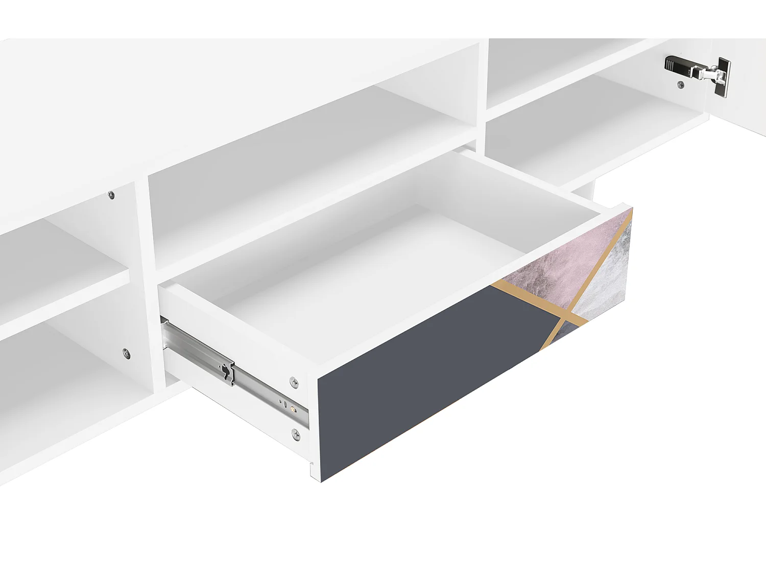 Meuble TV - 170х59х41 cm - T6 - Ideal Harmony, Blanc