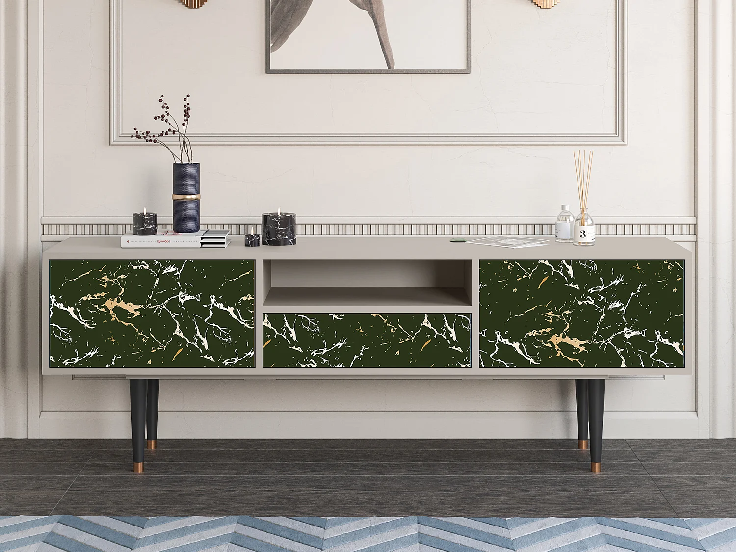 Meuble TV - 170х59х41 cm - T6 - Amazon Forest, Sable