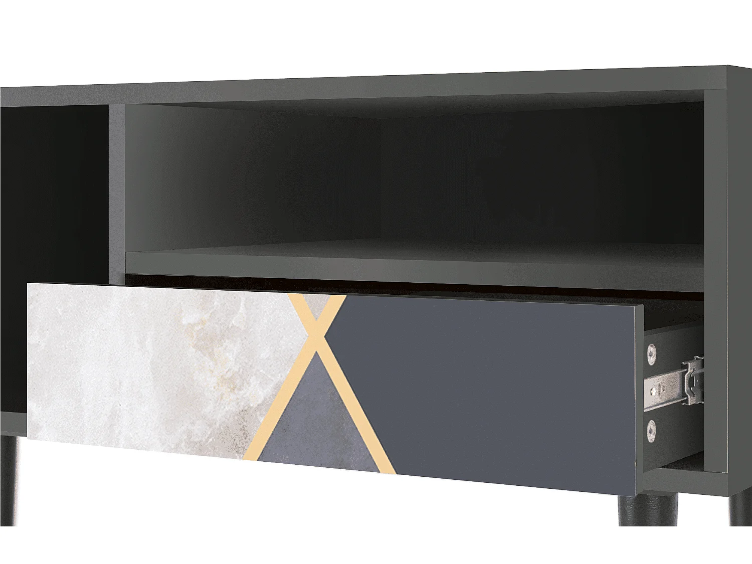 Meuble TV - 115х59х48 cm - T3 - Ideal Harmony, Anthracite