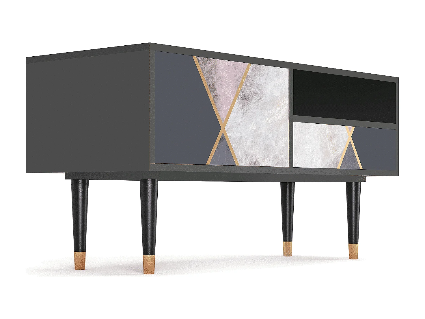 Meuble TV - 115х59х48 cm - T3 - Ideal Harmony, Anthracite