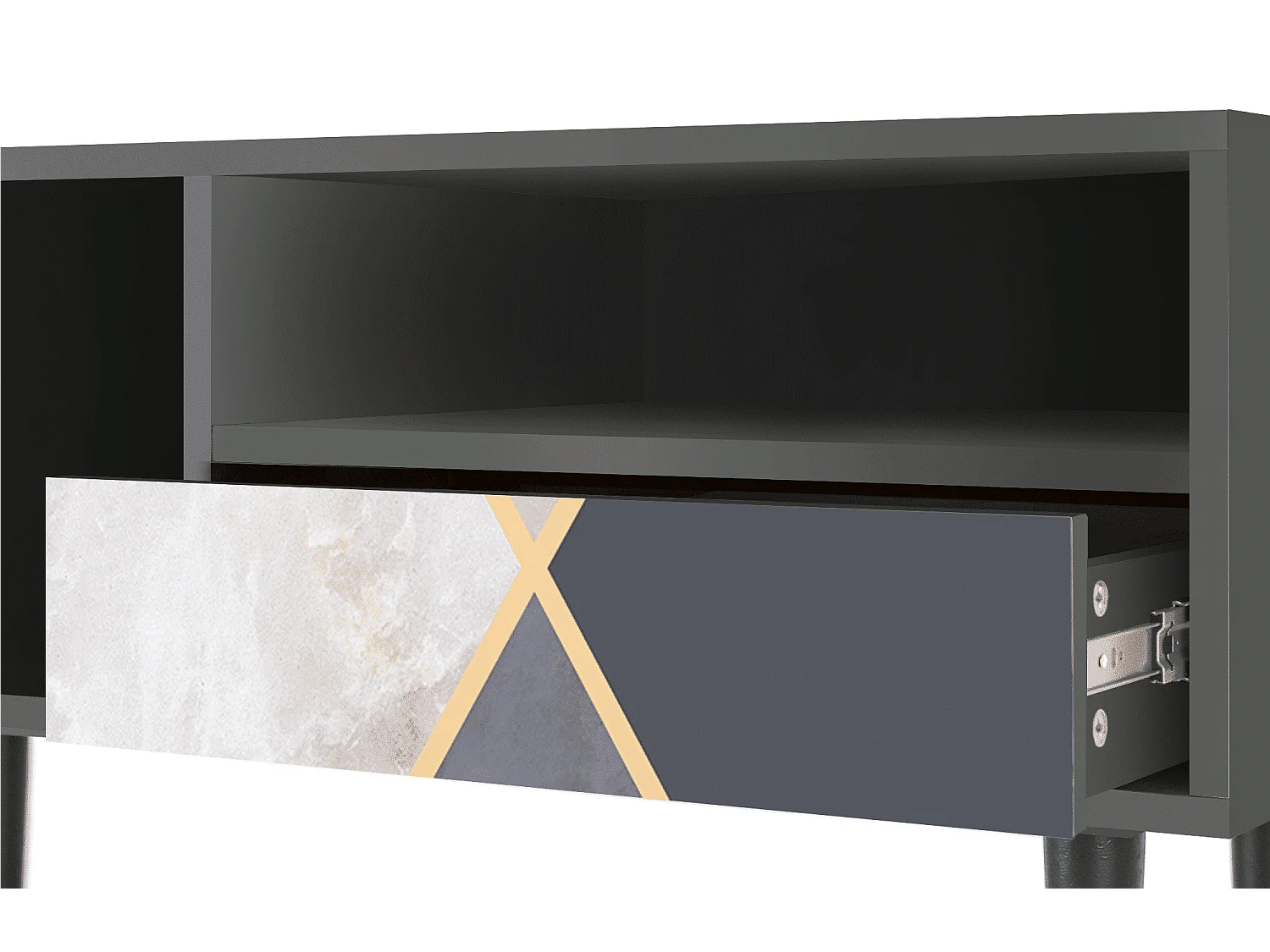 Meuble TV - 115х59х48 cm - T3 - Ideal Harmony, Anthracite