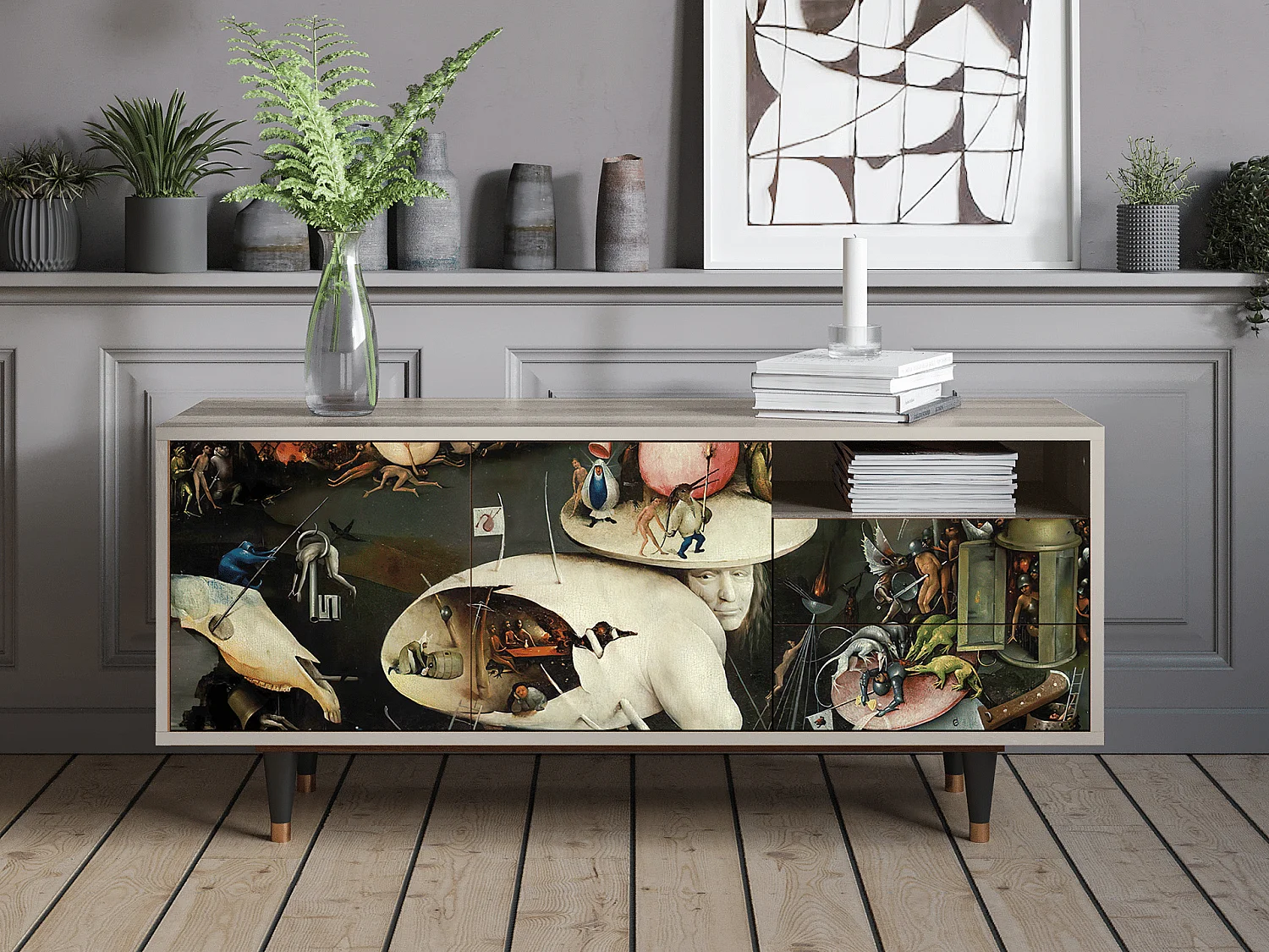 TV-meubel - 125х56х41 cm - T7 - The Garden 2, Zand