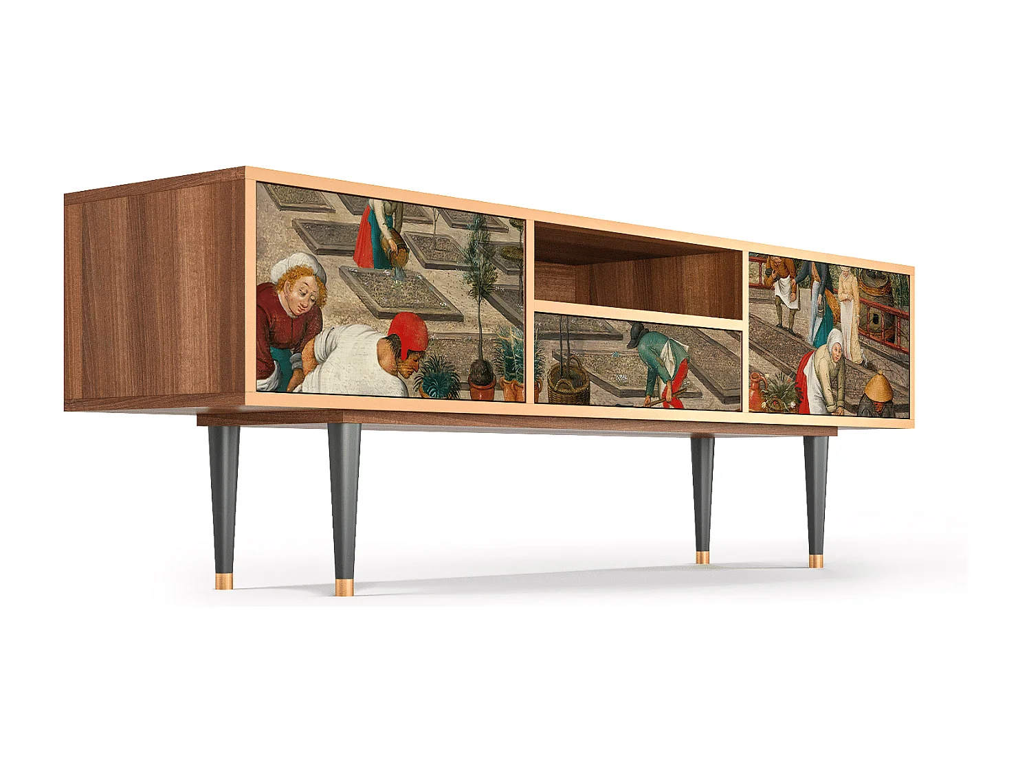 Meuble TV - 170х59х41 cm - T6 - The Younger - Spring, Noyer