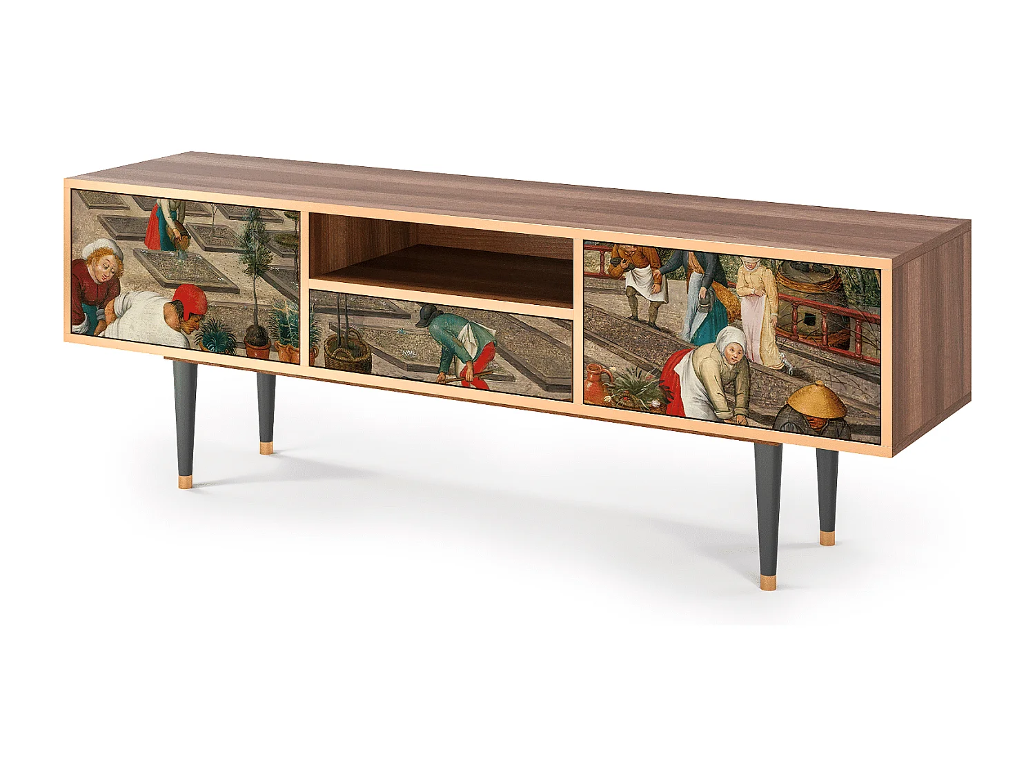 TV-Möbel - 170х59х41 cm - T6 - The Younger - Spring, Walnuss