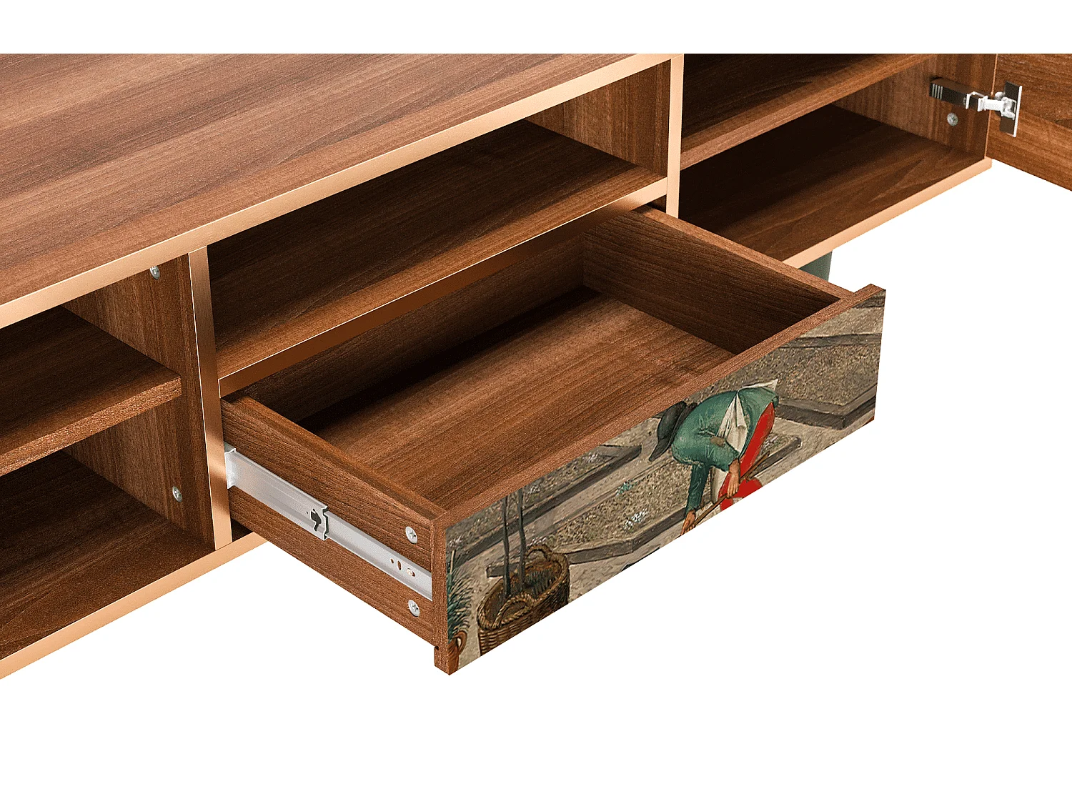 TV-Möbel - 170х59х41 cm - T6 - The Younger - Spring, Walnuss