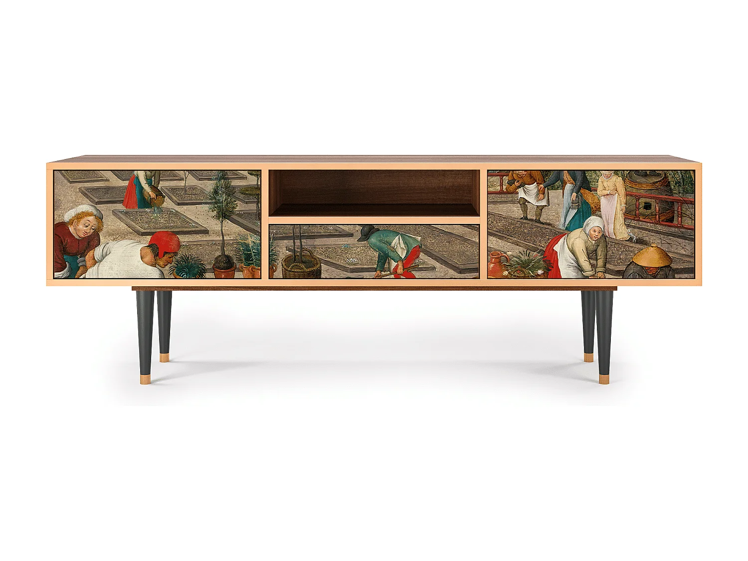 Mueble de TV - 170х59х41 cm - T6 - The Younger - Spring, Nogal