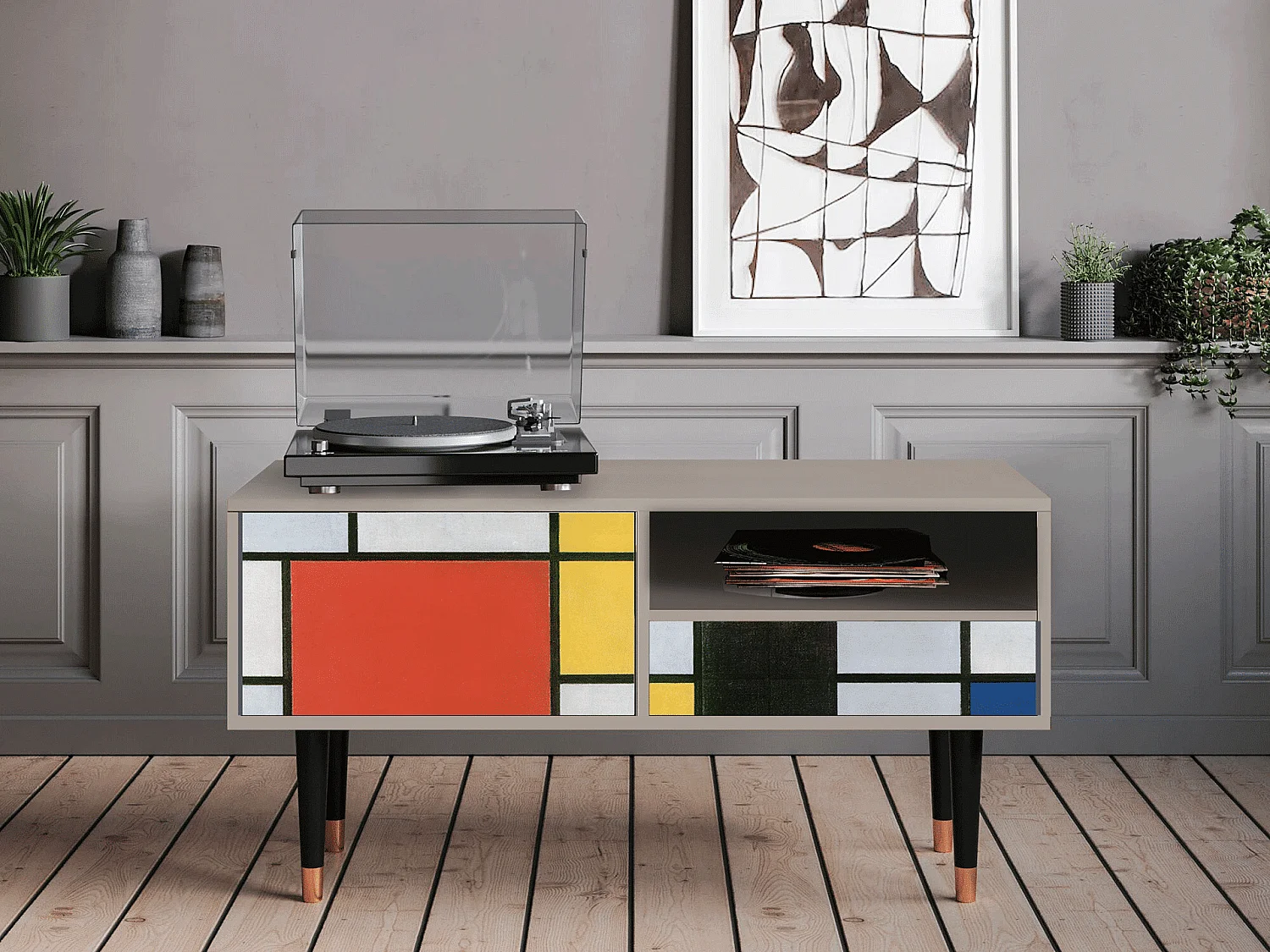 TV-Möbel - 115х59х48 cm - T3 - Composition, Sand