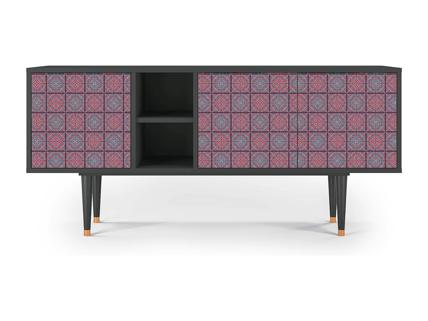 Szafka RTV - 150х69х41 cm - T5 - Riviera Mosaic, Antracyt