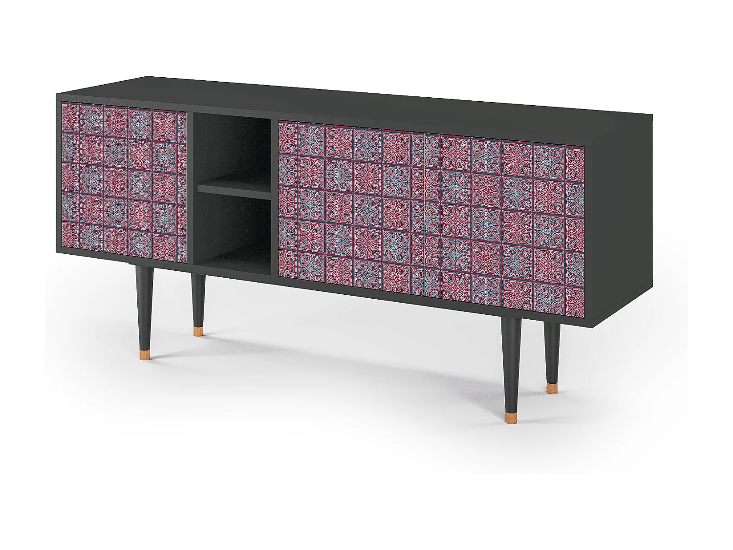 Szafka RTV - 150х69х41 cm - T5 - Riviera Mosaic, Antracyt