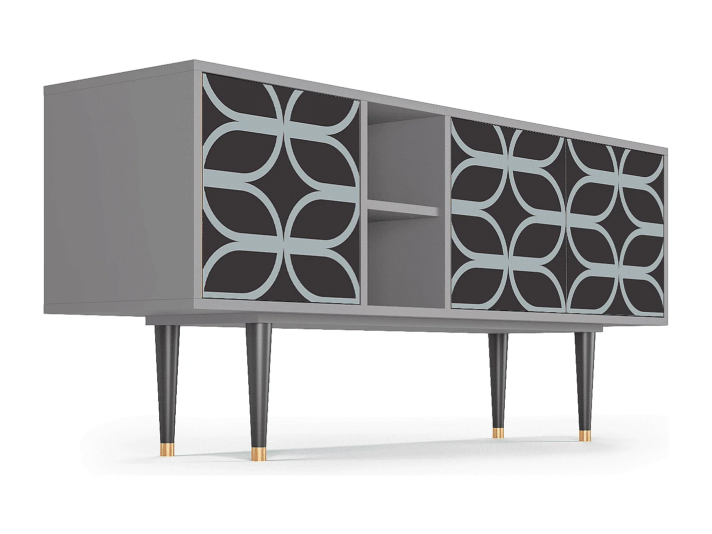 Mueble de TV - 150х69х41 cm - T5 - Braided Blue, Gris