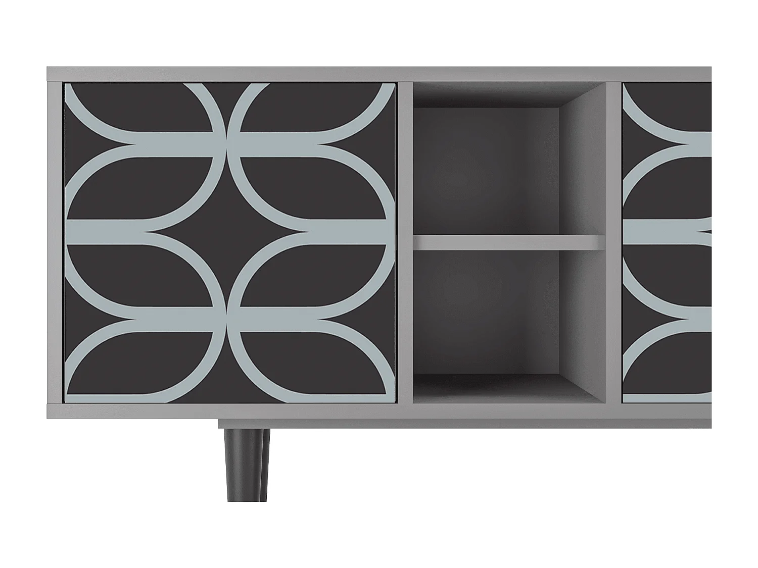 Mueble de TV - 150х69х41 cm - T5 - Braided Blue, Gris