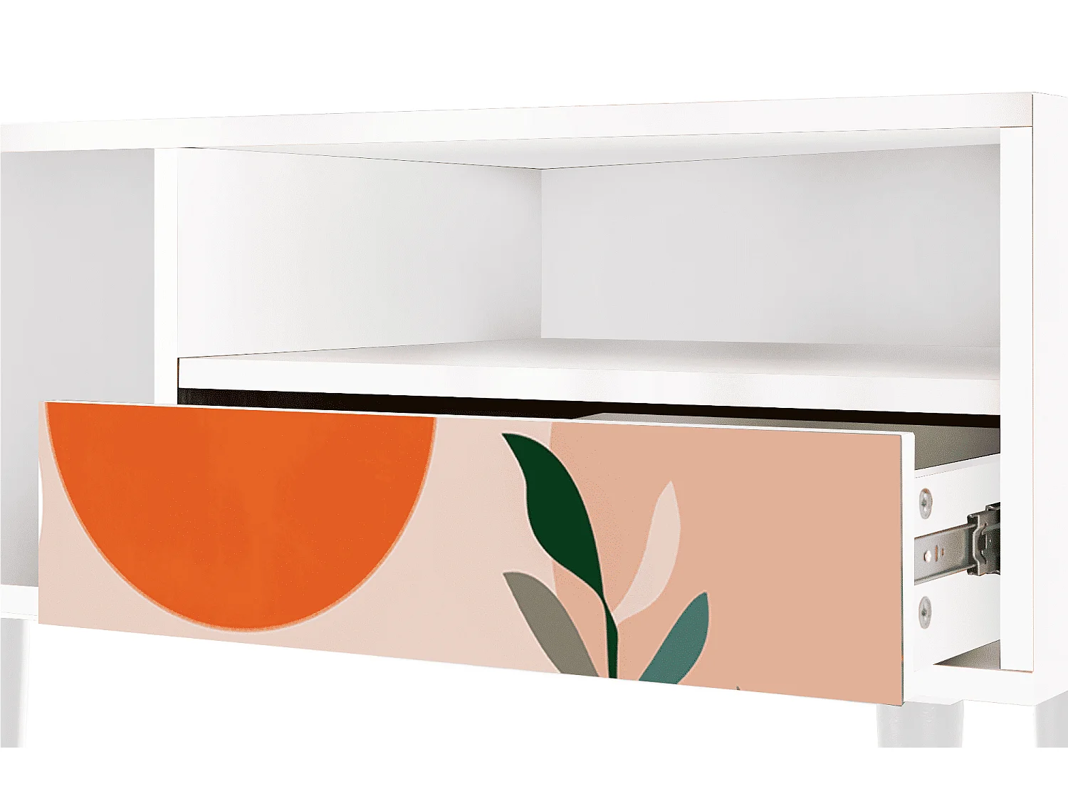 Meuble TV - 115х59х48 cm - T3 - Artwork, Blanc