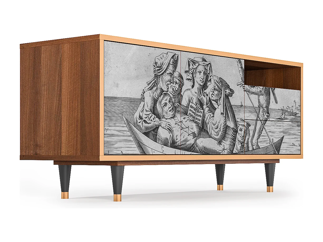 Meuble TV - 125х56х41 cm - T7 - Blau Schuyte, Noyer