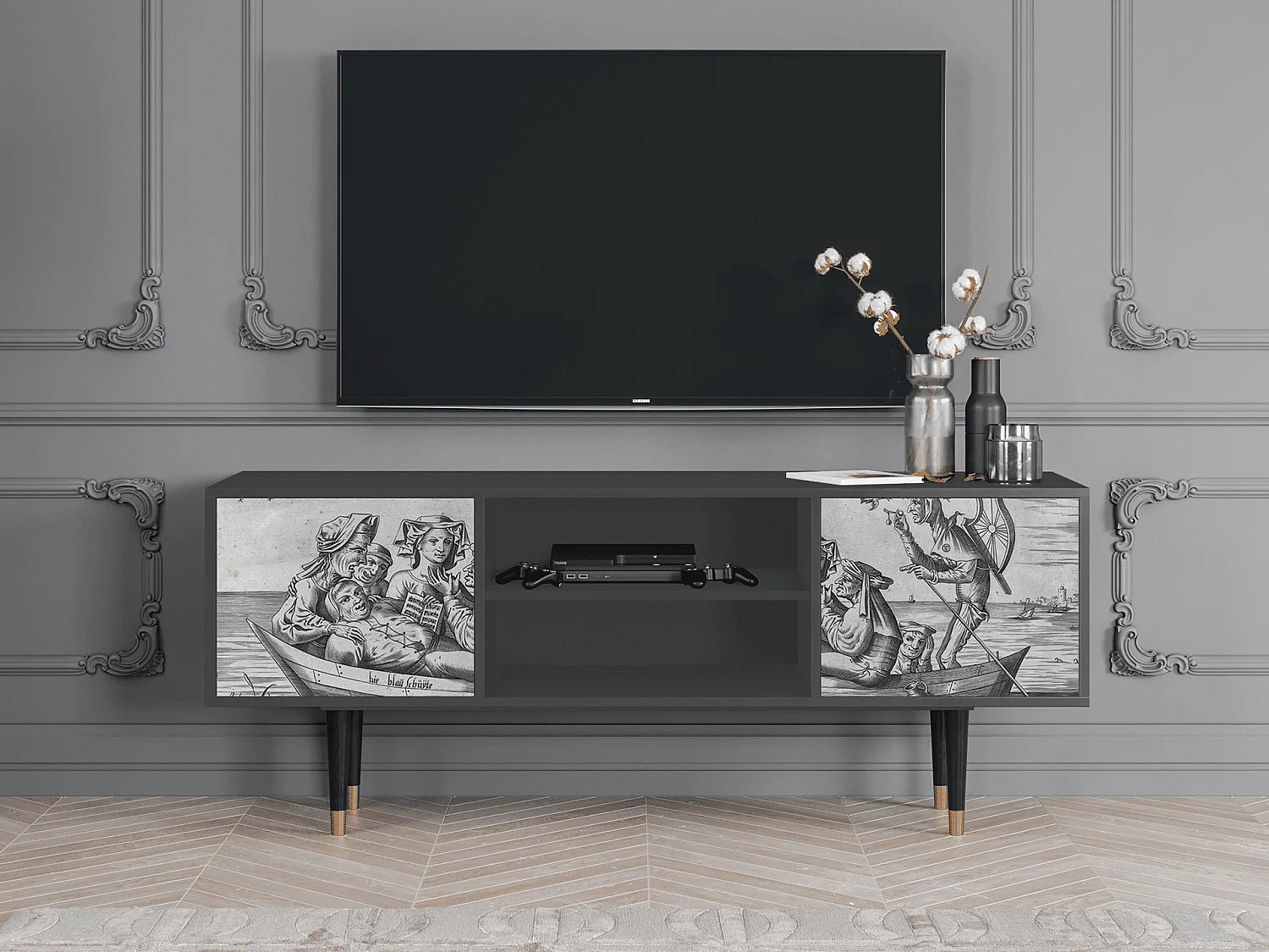 Meuble TV - 170х69х48 cm - T2 - Blau Schuyte, Anthracite