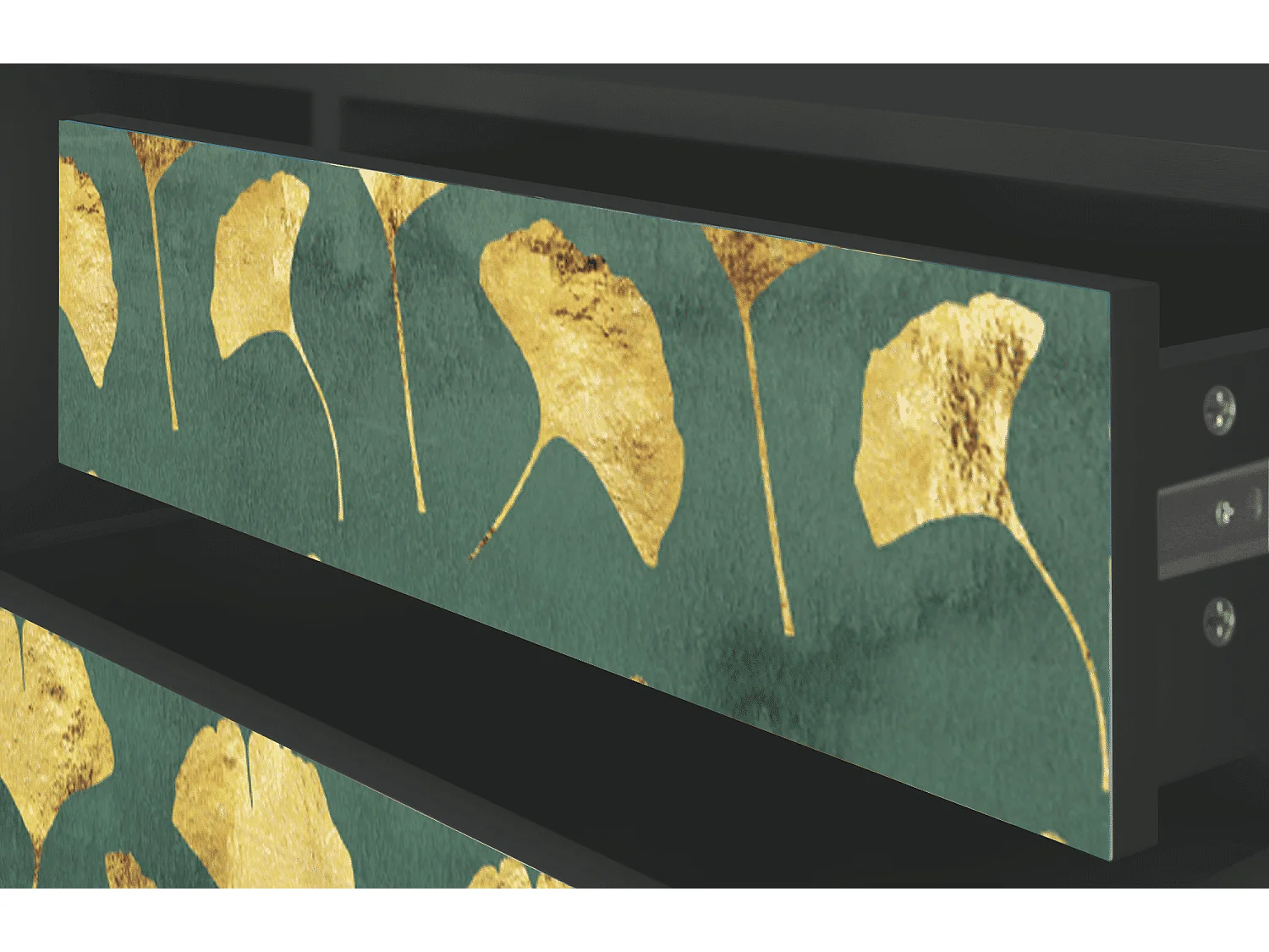 Mobile TV - 170х59х48 cm - T4 - Gingko leaves, Antracite