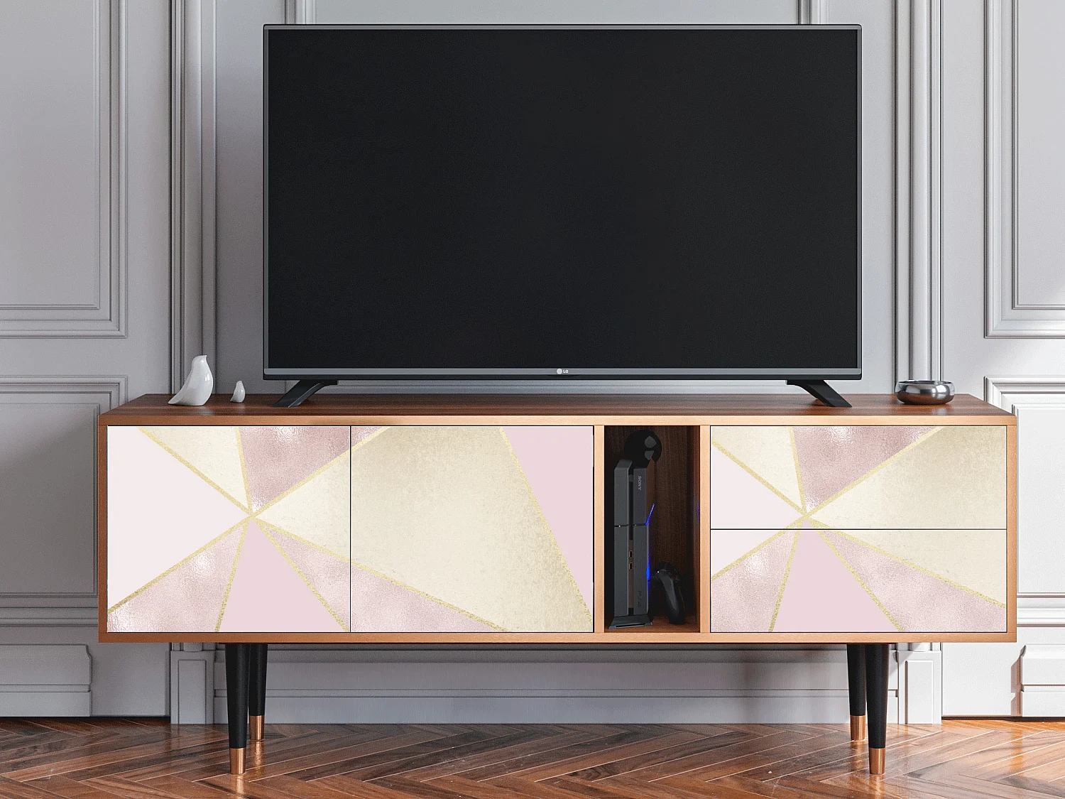 Mueble de TV - 170х69х48 cm - T1 - Cosmopolitan Diva, Nogal