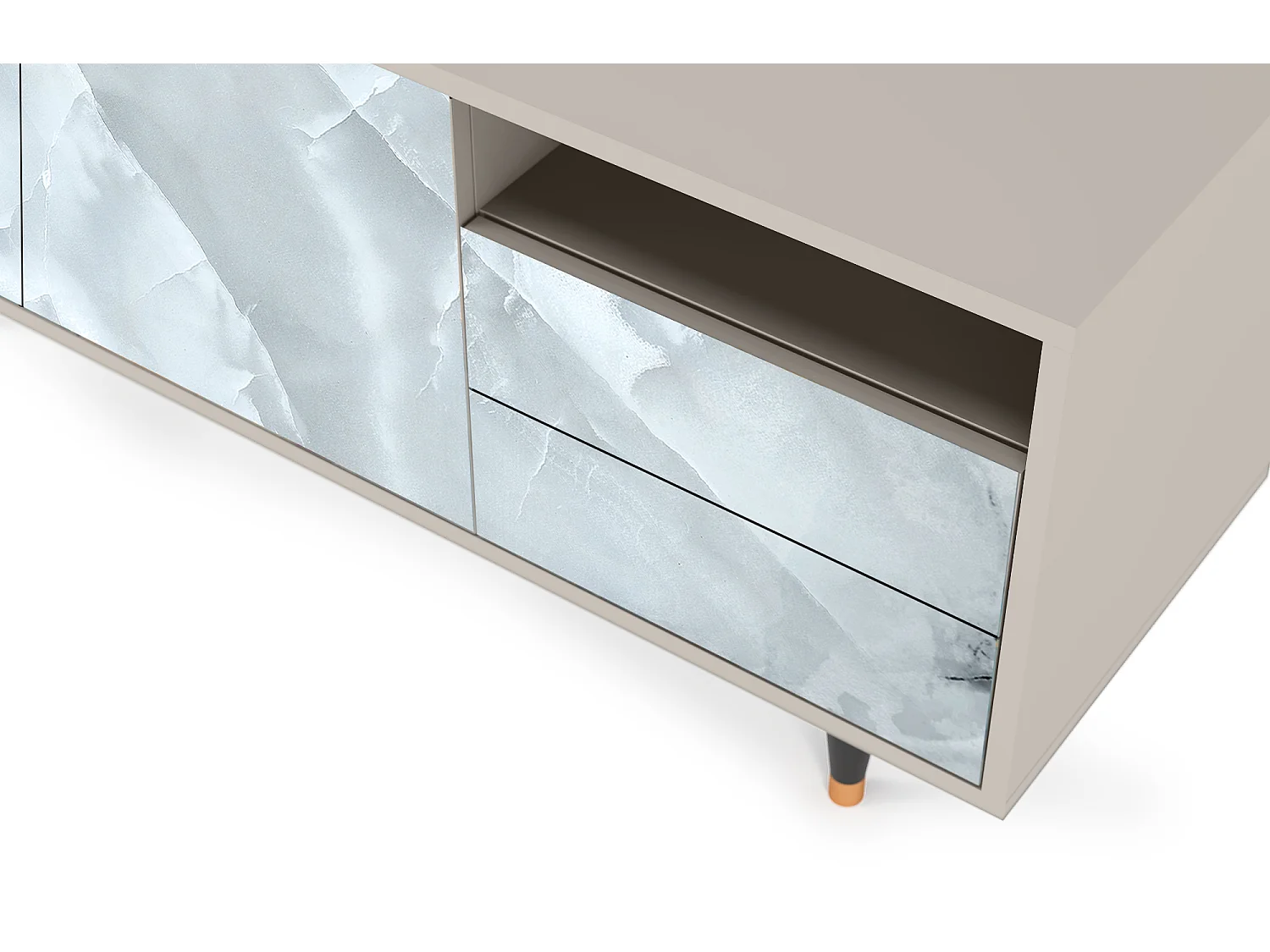 Meuble TV - 125х56х41 cm - T7 - The Onyx, Sable