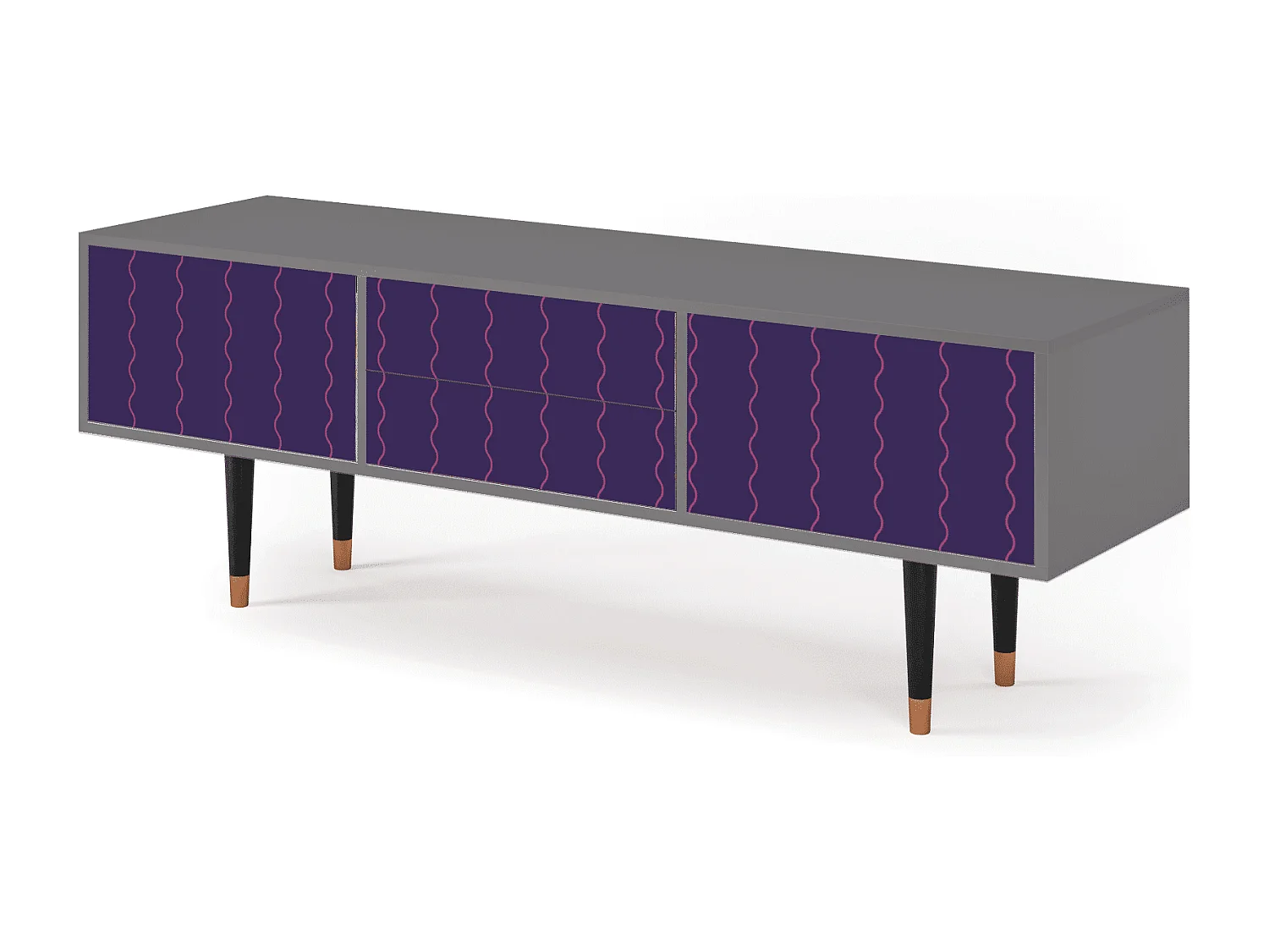 TV-meubel - 170х59х48 cm - T4 - Grape Maccaroni, Grijs