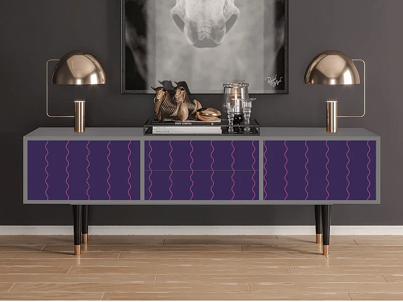 Meuble TV - 170х59х48 cm - T4 - Grape Maccaroni, Gris