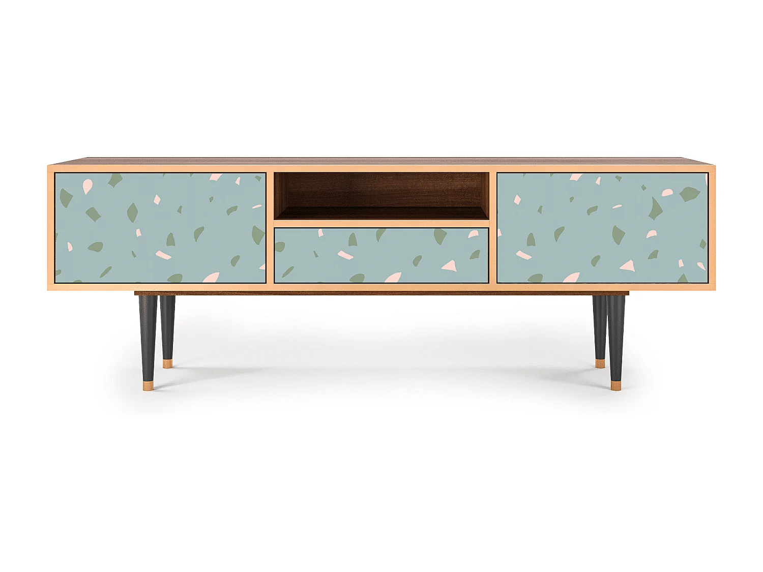 Meuble TV - 170х59х41 cm - T6 - Blue Drops, Noyer