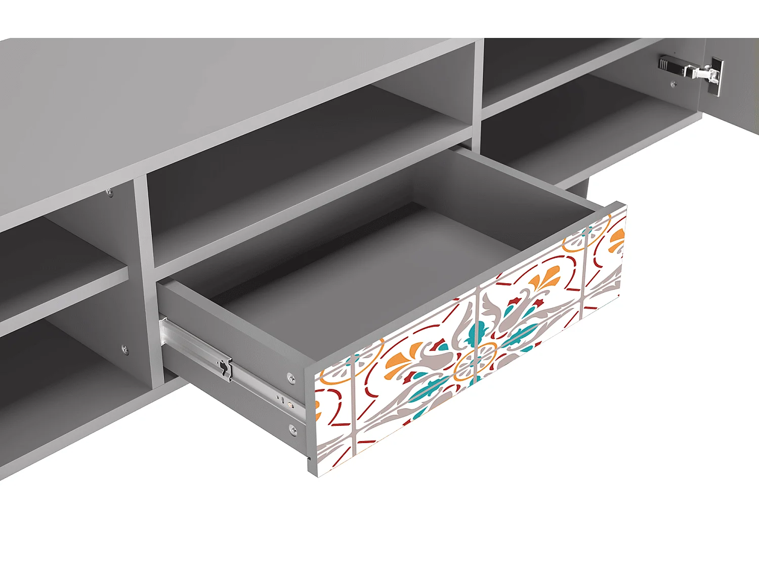 Mueble de TV - 170х59х41 cm - T6 - Spring Ceramics, Cinza