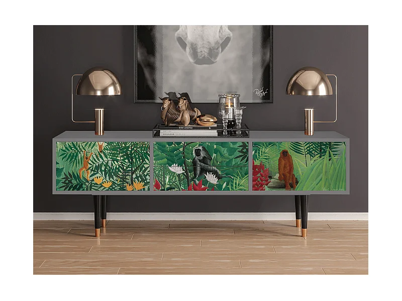 Meuble TV - 170х59х48 cm - T4 - Jungles in Paris, Gris