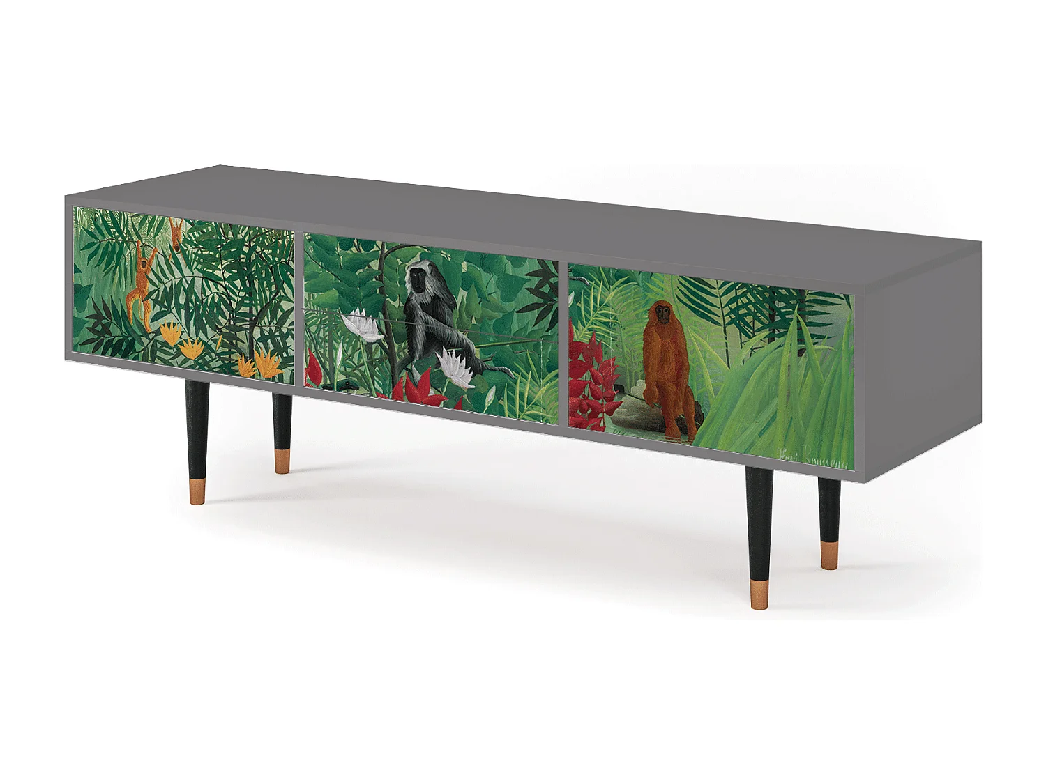 Mueble de TV - 170х59х48 cm - T4 - Jungles in Paris, Cinza