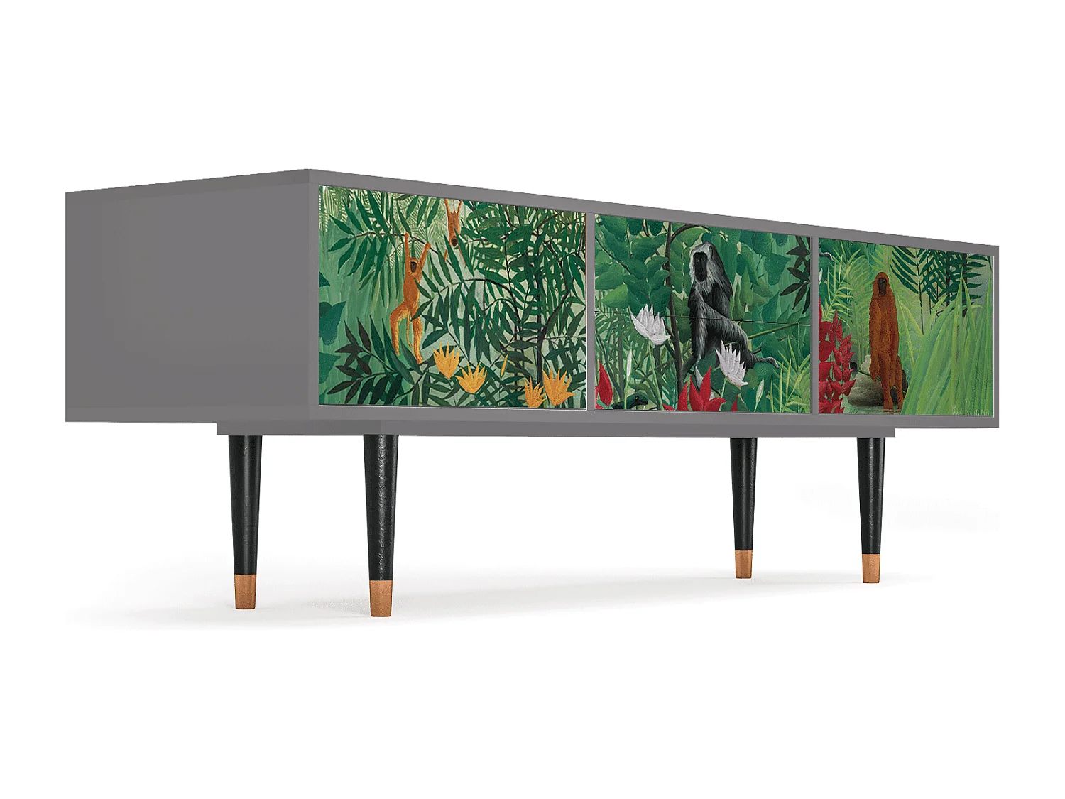 Mueble de TV - 170х59х48 cm - T4 - Jungles in Paris, Cinza