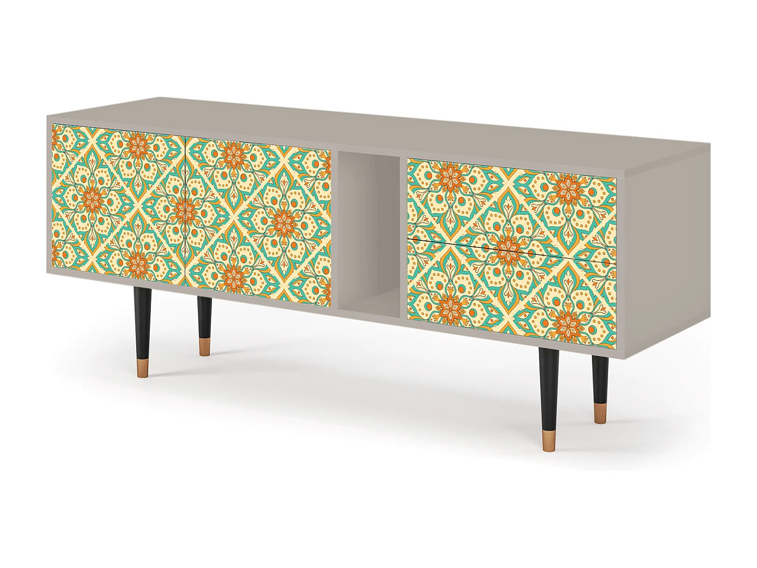 Mueble de TV - 170х69х48 cm - T1 - Hindu Daisy, Arena