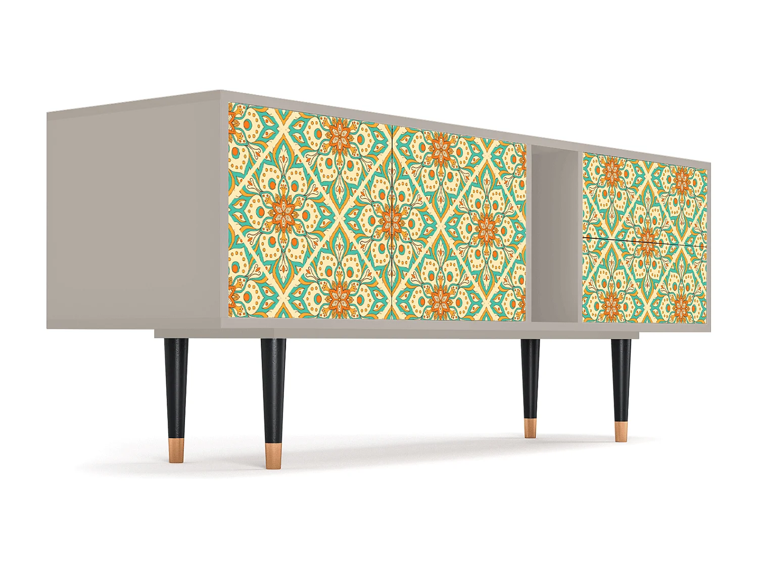 Mueble de TV - 170х69х48 cm - T1 - Hindu Daisy, Arena