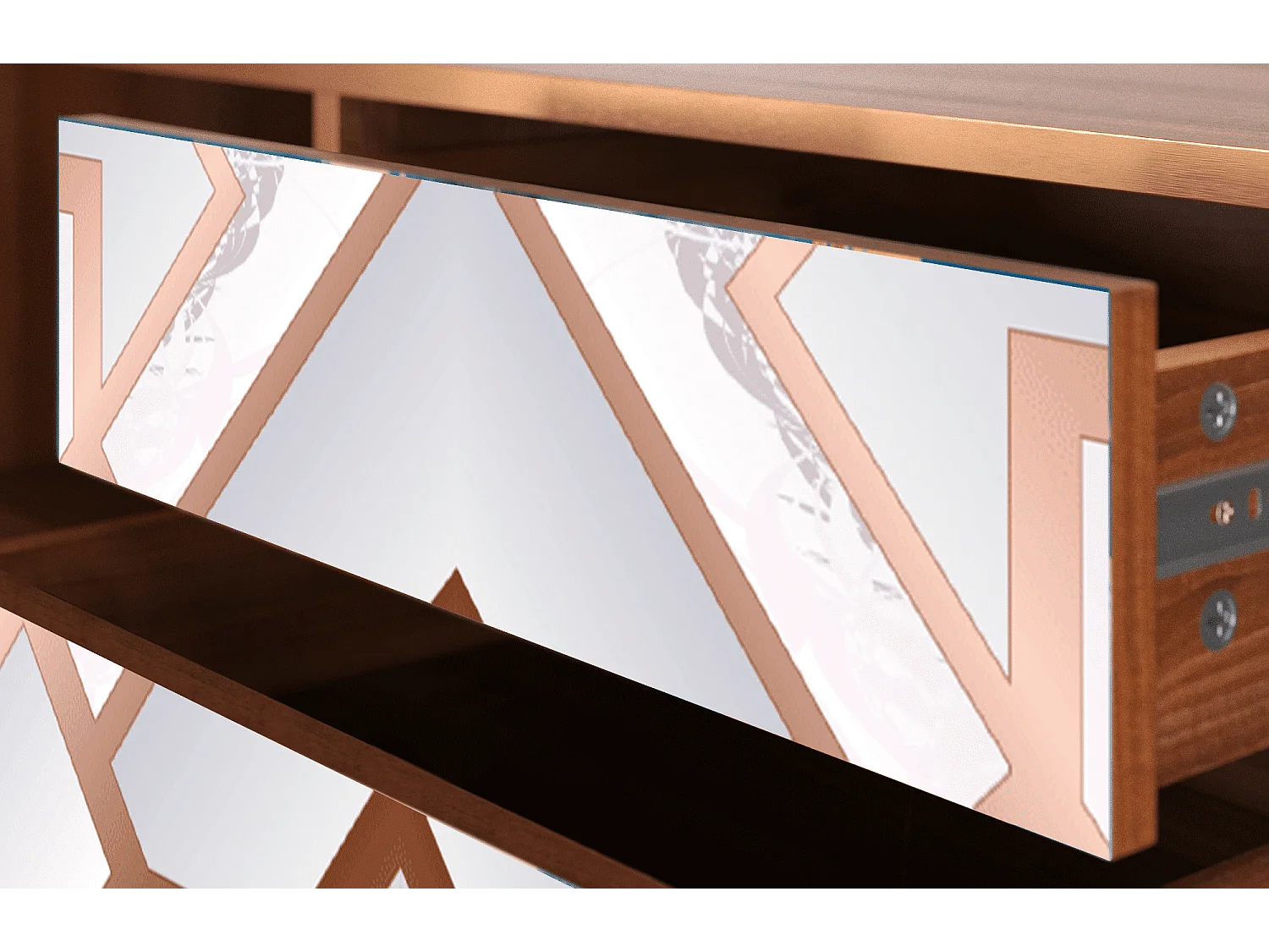 Mobile TV - 170х59х48 cm - T4 - Pastel Fairytale, Noce