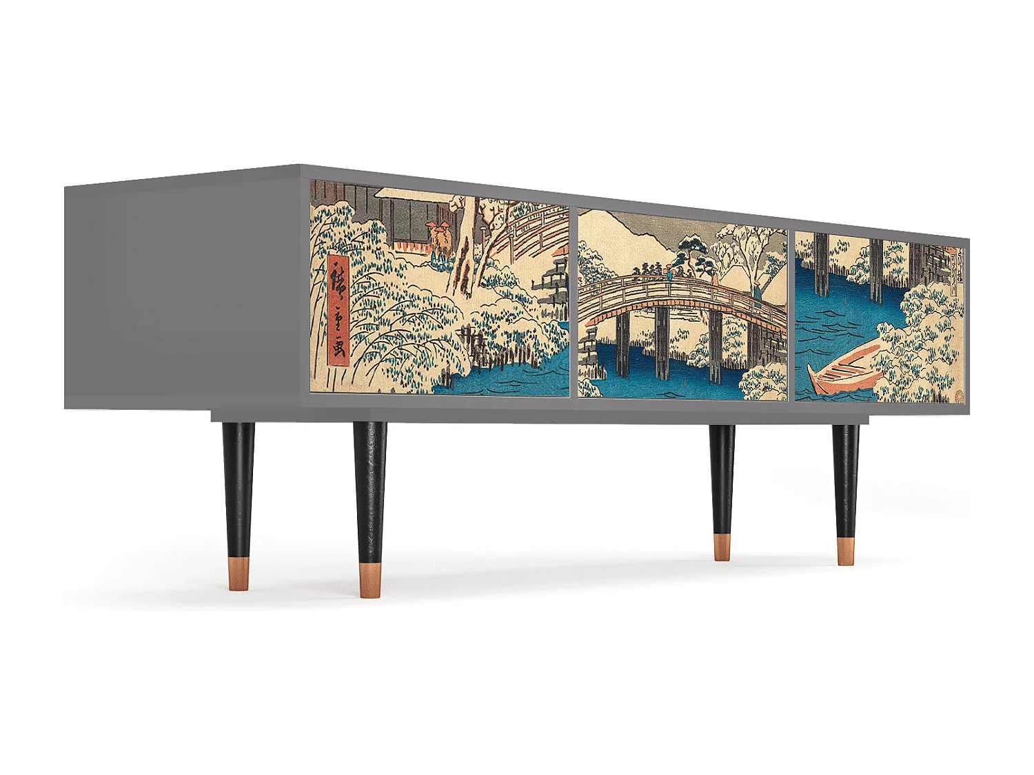 Meuble TV - 170х59х48 cm - T4 - Katabira River, Gris