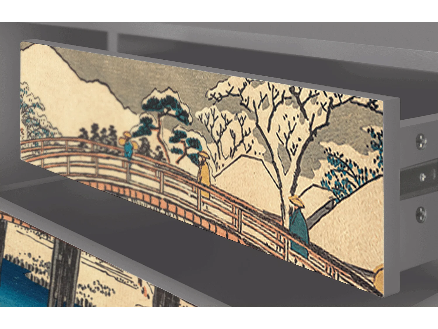 TV-meubel - 170х59х48 cm - T4 - Katabira River, Grijs