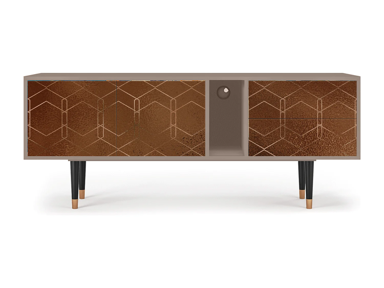 Mueble de TV - 170х69х48 cm - T1 - Chocolate Bar, Latte