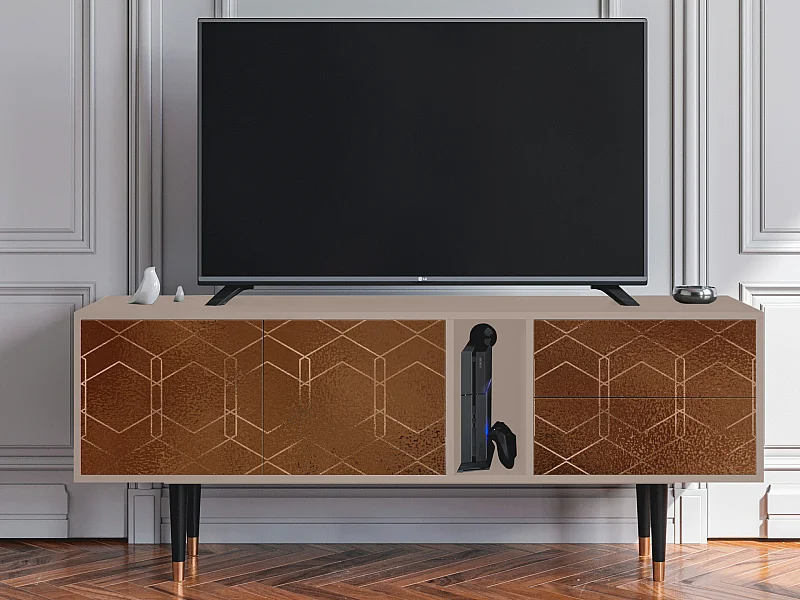 Mueble de TV - 170х69х48 cm - T1 - Chocolate Bar, Latte