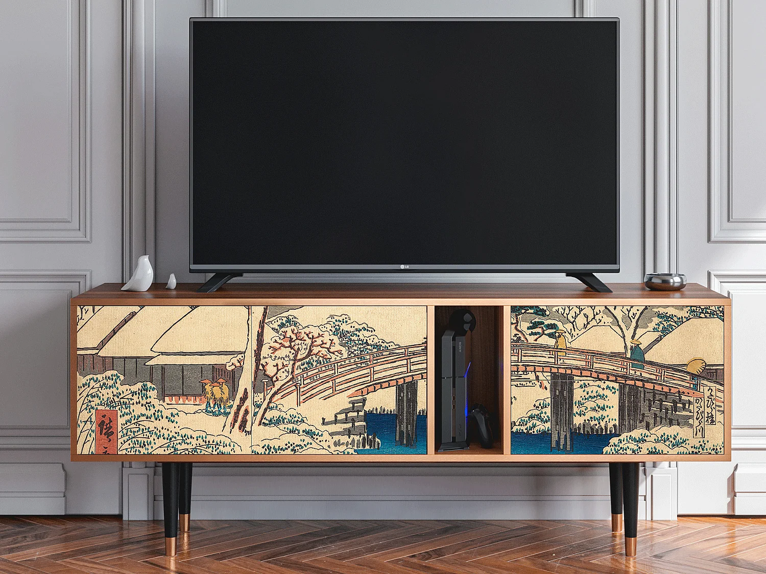 Mobile TV - 170х69х48 cm - T1 - Katabira River, Noce