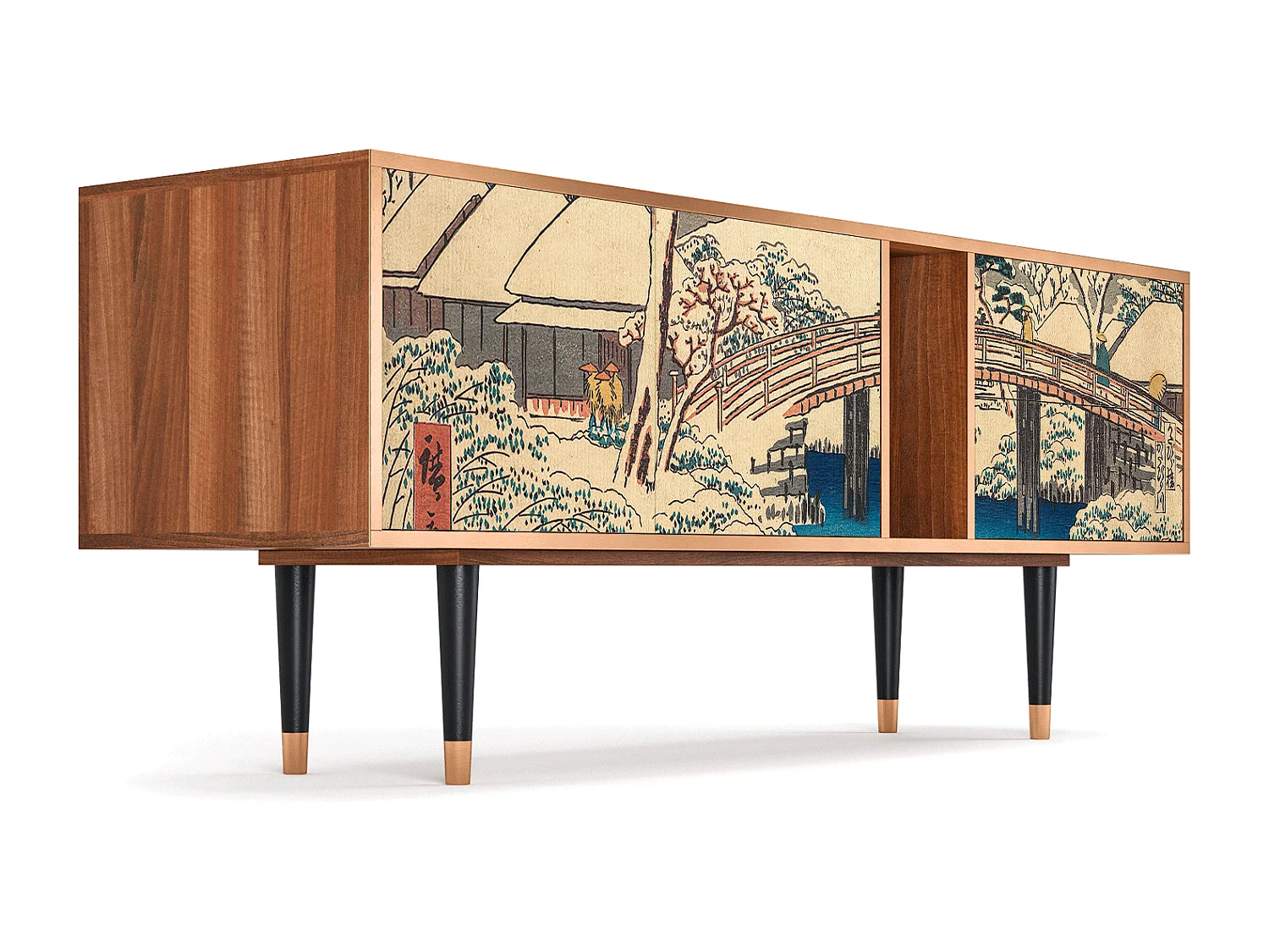 Mobile TV - 170х69х48 cm - T1 - Katabira River, Noce